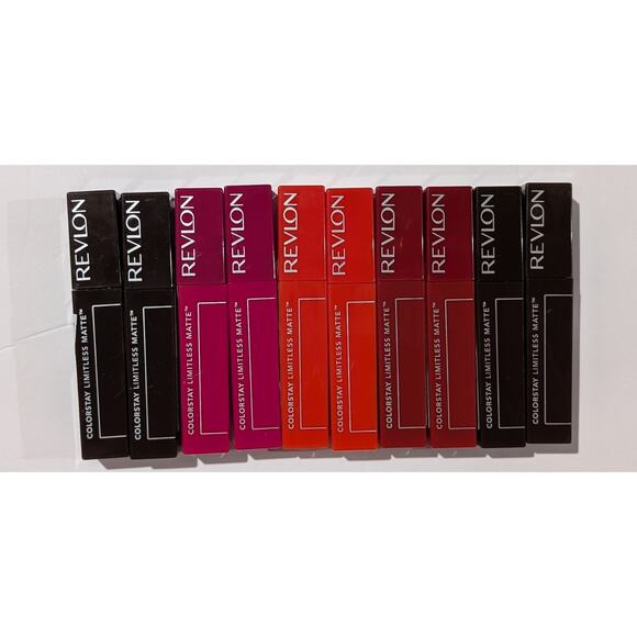 Revlon Colorstay Limitless Matte Lipstick Lot Of 10 - Picture 1 of 16